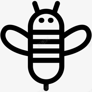 蜜蜂硬木昆虫图标图标