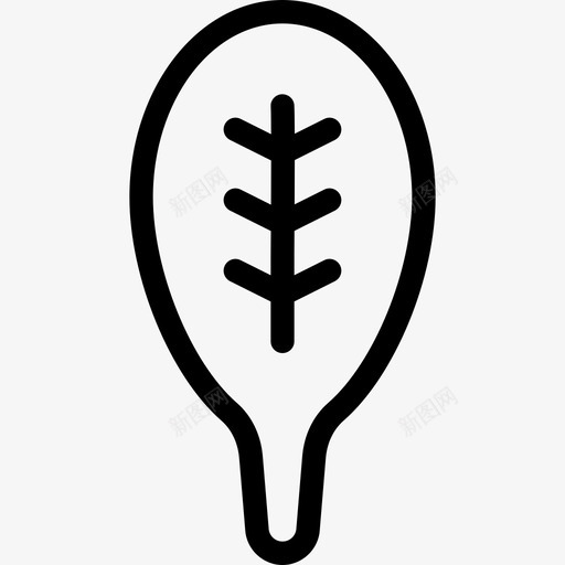 菠菜食物健康图标svg_新图网 https://ixintu.com 健康 叶子 植物 菠菜 蔬菜种子线图标 食物
