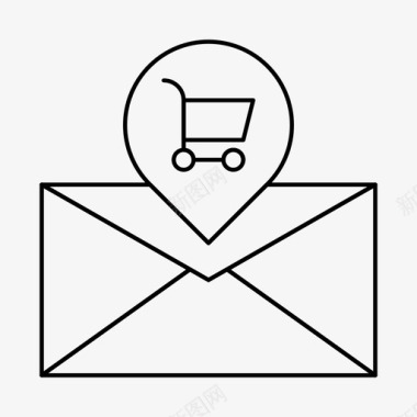 购物通知电子邮件信件图标图标