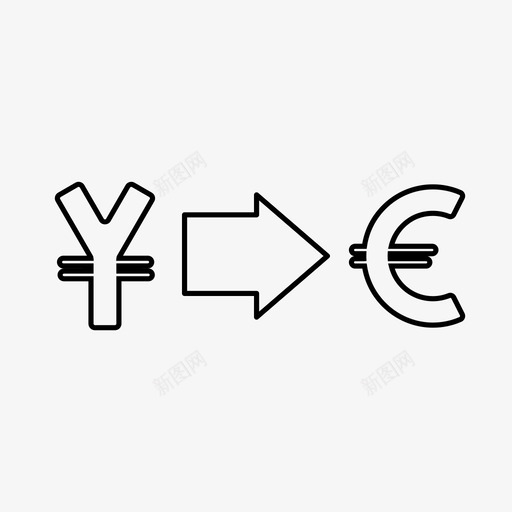 贸易货币欧元图标svg_新图网 https://ixintu.com 日元 欧元 股票市场 货币 贸易