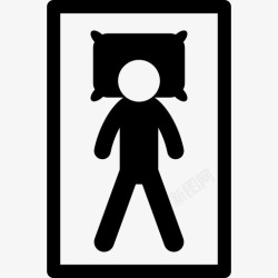 梦到男人疲惫的男人躺在床上休息人们甜蜜的梦图标高清图片