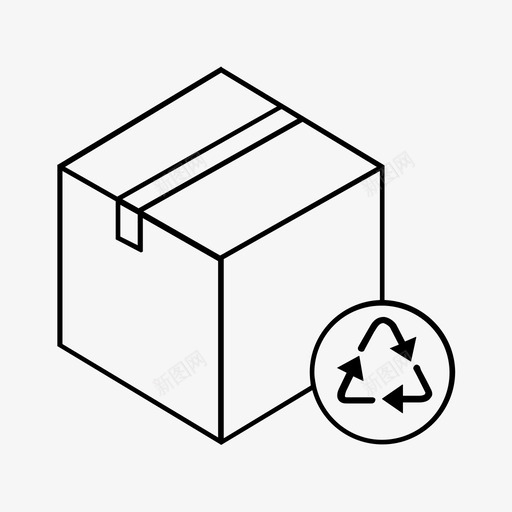 包装箱送货包装图标svg_新图网 https://ixintu.com 产品 包装 包装箱 包裹 回收 送货