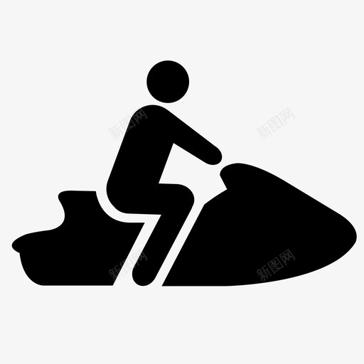 jetskisummer水上滑板车图标svg_新图网 https://ixintu.com jetski summer waterscooter watersport 水上滑板车