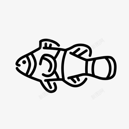 小丑鱼鱼类海洋生物图标svg_新图网 https://ixintu.com 小丑鱼 海洋生物 热带鱼 鱼类