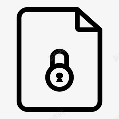 受保护的文件锁安全图标图标