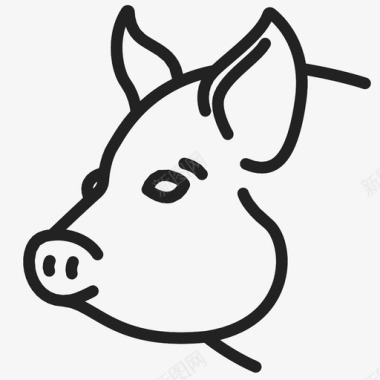 猪肉动物农场图标图标