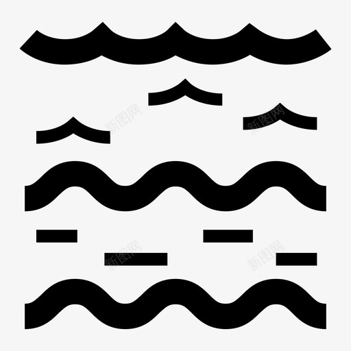 河溪流图标svg_新图网 https://ixintu.com 冬活动 夏 水 河 流 湖 溪