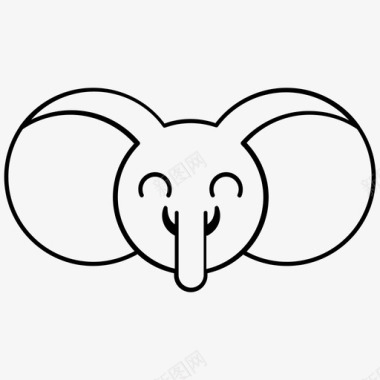 大象动物小飞象图标图标