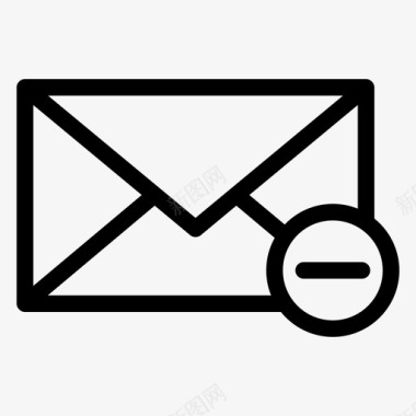电子邮件删除计算机邮件信封图标图标