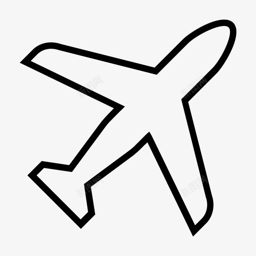 飞机空客航空公司图标svg_新图网 https://ixintu.com 机场和员工 波音 空客 航空公司 飞机