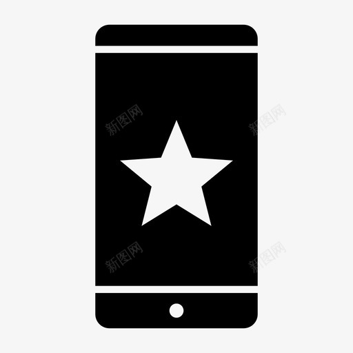 智能手机之星手机iphone图标svg_新图网 https://ixintu.com iphone 手机 技术 智能手机之星 触摸屏