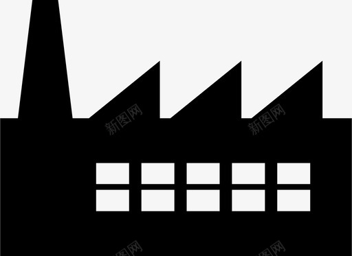 工厂商业经济图标svg_新图网 https://ixintu.com 制造业 商业 工作 工厂 现代象形图 经济