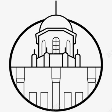 弗朗索西舍大教堂德国柏林纪念碑图标图标