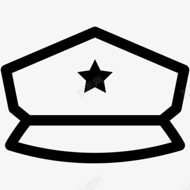 警察帽头饰警察服装图标图标