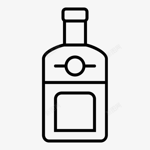 酒酒吧酒瓶图标svg_新图网 https://ixintu.com 威士忌 酒 酒保工具箱 酒吧 酒瓶 饮料 鸡尾酒