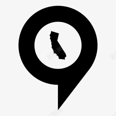加利福尼亚美国地图图标图标