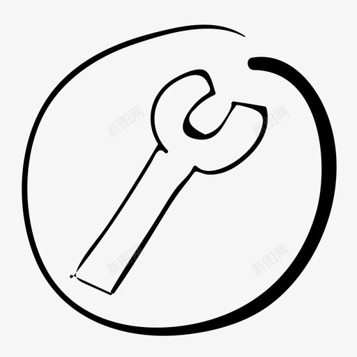 扳手按钮键修改图标svg_新图网 https://ixintu.com 修改 手工制作 扳手 扳手按钮 设置 键