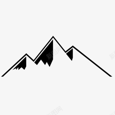 山珠穆朗玛峰小山图标图标