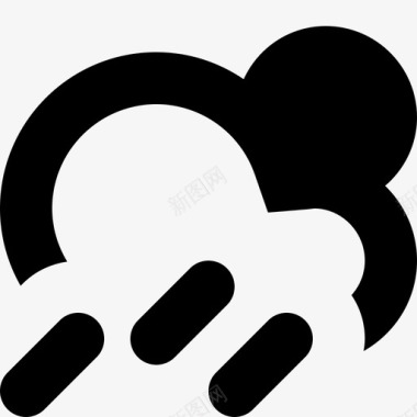 雨多云天气预报图标图标