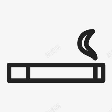 吸烟区香烟烟雾图标图标