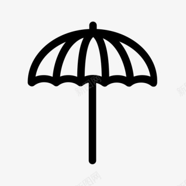 雨伞沙滩露台伞图标图标