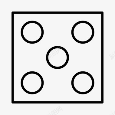 骰子立方体游戏图标图标
