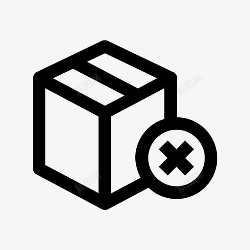 透明包装盒送货包裹图标svg_新图网 https://ixintu.com 包裹 商店 电子商务buddypress 送货 透明包装盒