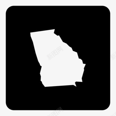 乔治亚州美国地理位置图标图标