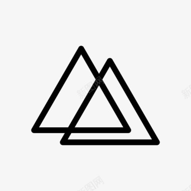 三角形几何的抽象的三角形图标图标