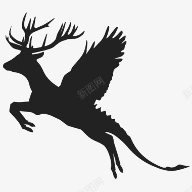 麋鹿鹿苍蝇图标图标