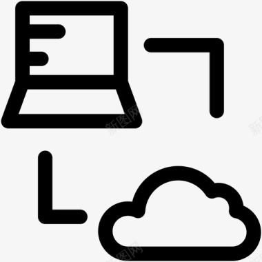 云网络云计算云连接图标图标
