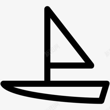 帆船三角帆切割机游艇图标图标