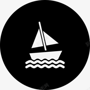 帆船运动圈图标图标