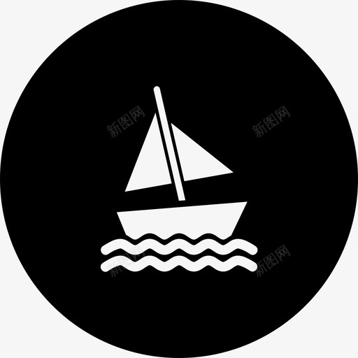 帆船运动圈图标svg_新图网 https://ixintu.com 帆船运动圈