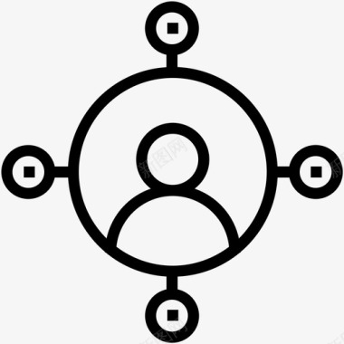 社交网络社区管理器连接用户图标图标