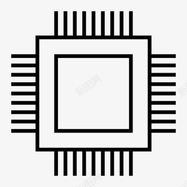 处理器芯片计算机零件图标图标