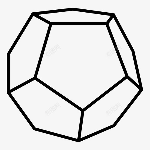 十二面体几何学数学形状图标svg_新图网 https://ixintu.com 几何学 几何形状 十二面体 多面体 数学形状 柏拉图体