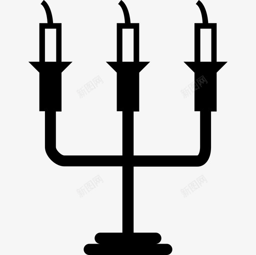 客厅装饰用三支蜡烛烛台工具和用具家居用品图标svg_新图网 https://ixintu.com 客厅装饰用三支蜡烛烛台 家居用品 工具和用具