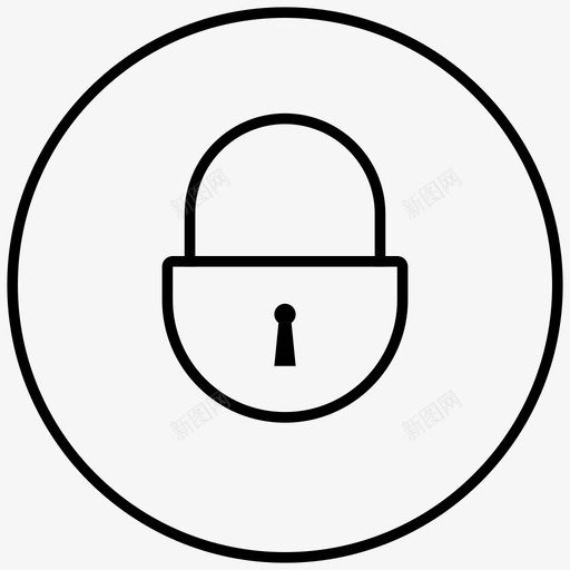锁密码保护图标svg_新图网 https://ixintu.com 保护 安全 密码 网络和技术 锁
