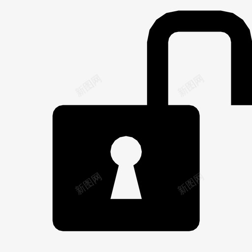 开锁加密隐私图标svg_新图网 https://ixintu.com 加密 安全 开锁 隐私