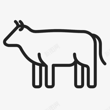 牛牛肉农场图标图标