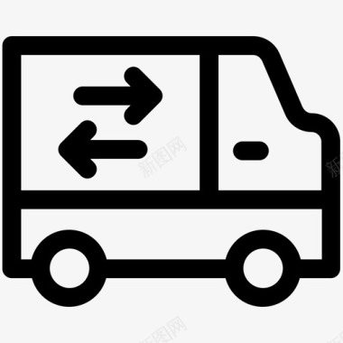 送货车货物货运卡车图标图标