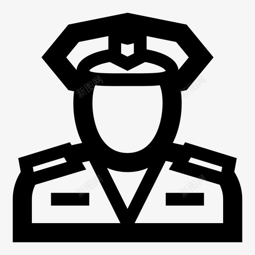 警察警官职业图标svg_新图网 https://ixintu.com 人 职业 警官 警察