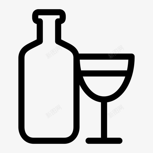 葡萄酒烧杯饮料图标svg_新图网 https://ixintu.com 杯子 烧杯 瓶子 葡萄酒 饮料