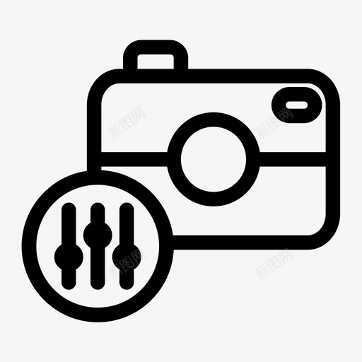 相机设置更改控制图标svg_新图网 https://ixintu.com 控制 数码 更改 相机设置