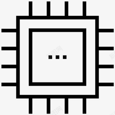 处理器芯片计算机芯片计算机硬件图标图标