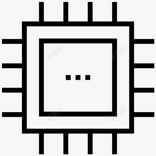 处理器芯片计算机芯片计算机硬件图标svg_新图网 https://ixintu.com 主机处理器 内存芯片 内部连接 处理器芯片 微处理器 核心处理器 电子和设备线图标 计算机硬件 计算机芯片 集成电路