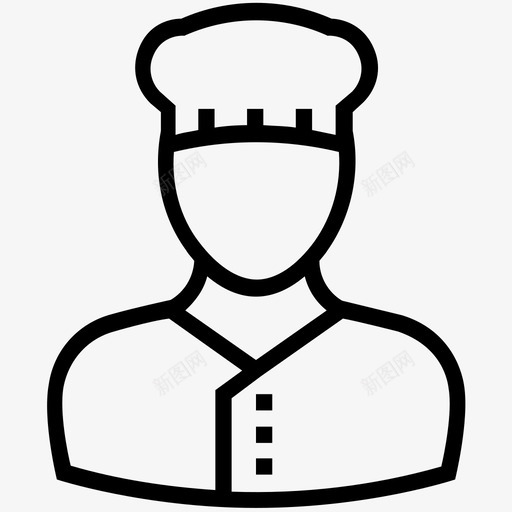 厨师厨师长职业图标svg_新图网 https://ixintu.com 专业 厨师 厨师长 职业 职业线图标