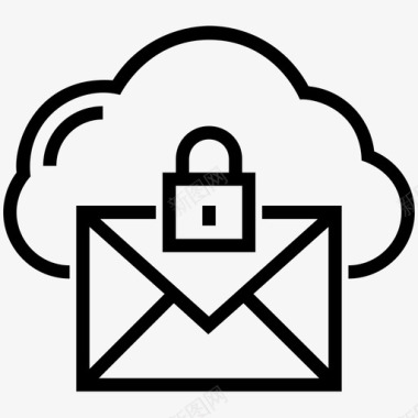 电子邮件安全云计算云电子邮件图标图标