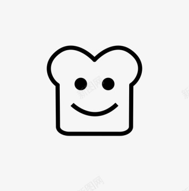 面包谷物面包片图标图标